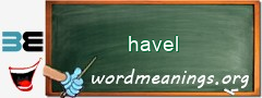 WordMeaning blackboard for havel